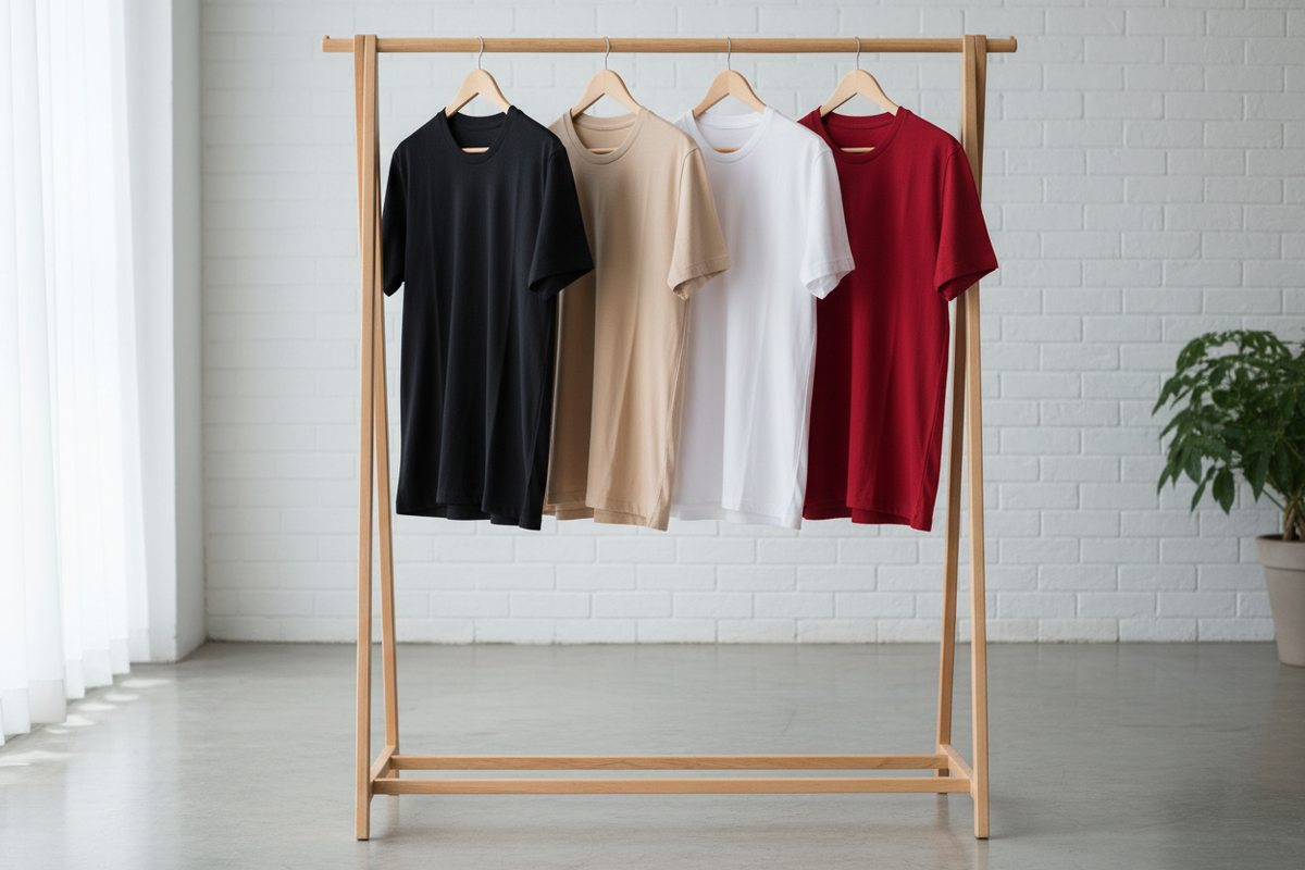 Combo of four 4 Heavy cotton black, beige, red, white Tshirts