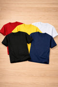 Combo of five 5 Heavy cotton black, red, blue, white, yellow
