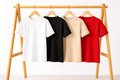 Combo of four 4 Heavy cotton black, beige, red, white Tshirts