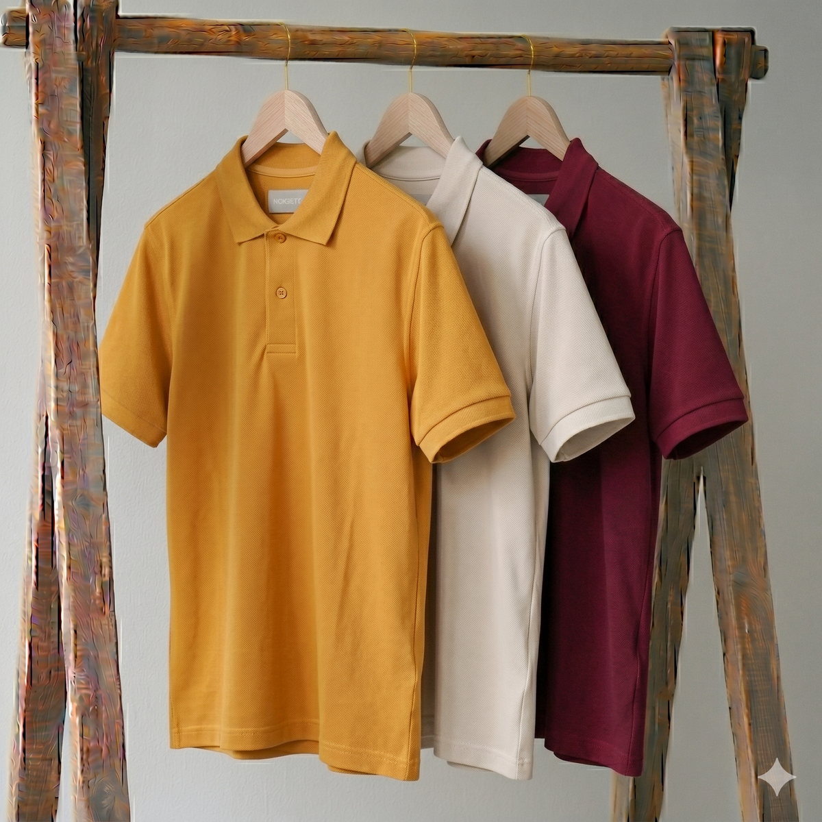 Matty Luxe Combo – 3 Premium Heavy T-Shirts (Mustard Beige and Wine)