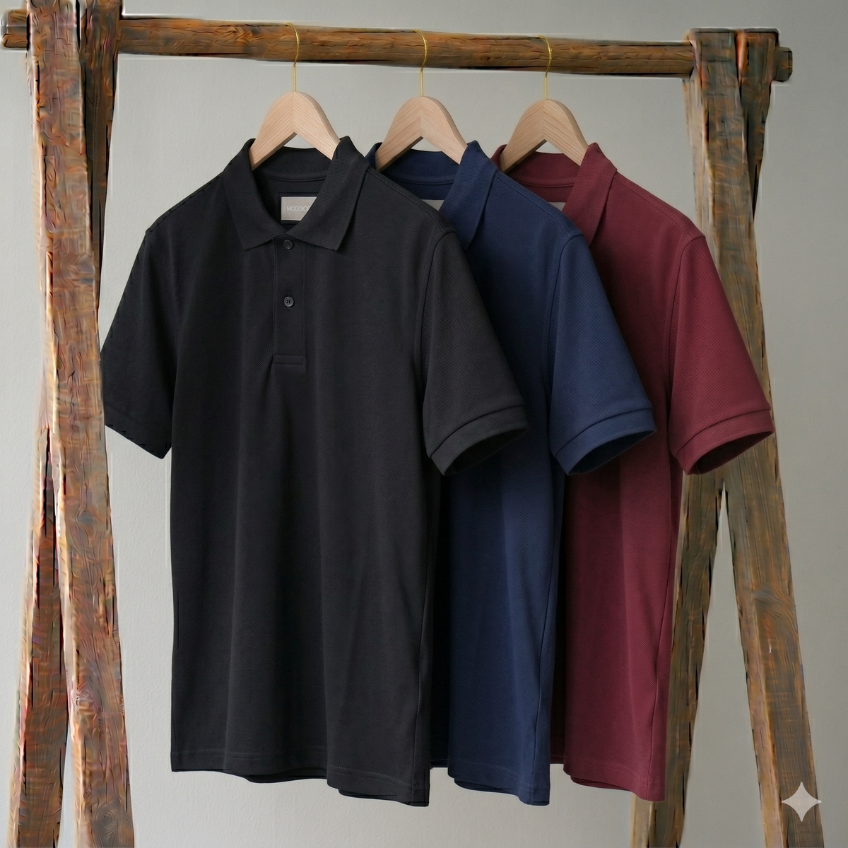 Matty Luxe Combo – 3 Premium Heavy T-Shirts (Black, Navy & Wine)
