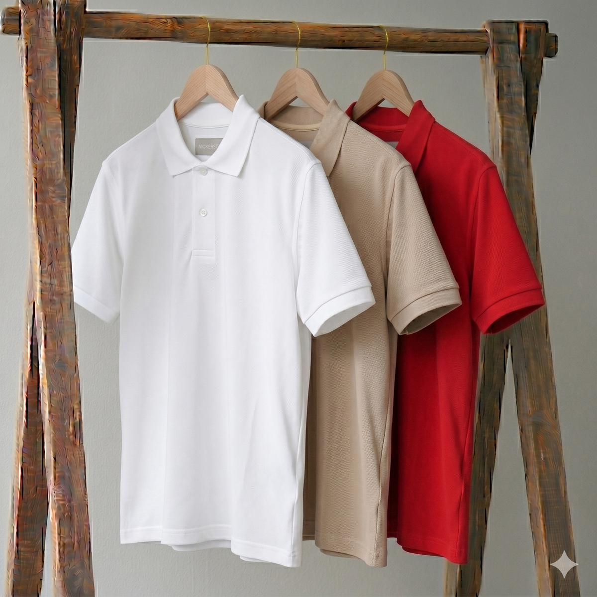 Matty Luxe Combo – 3 Premium Heavy T-Shirts (White, Beige & Red)