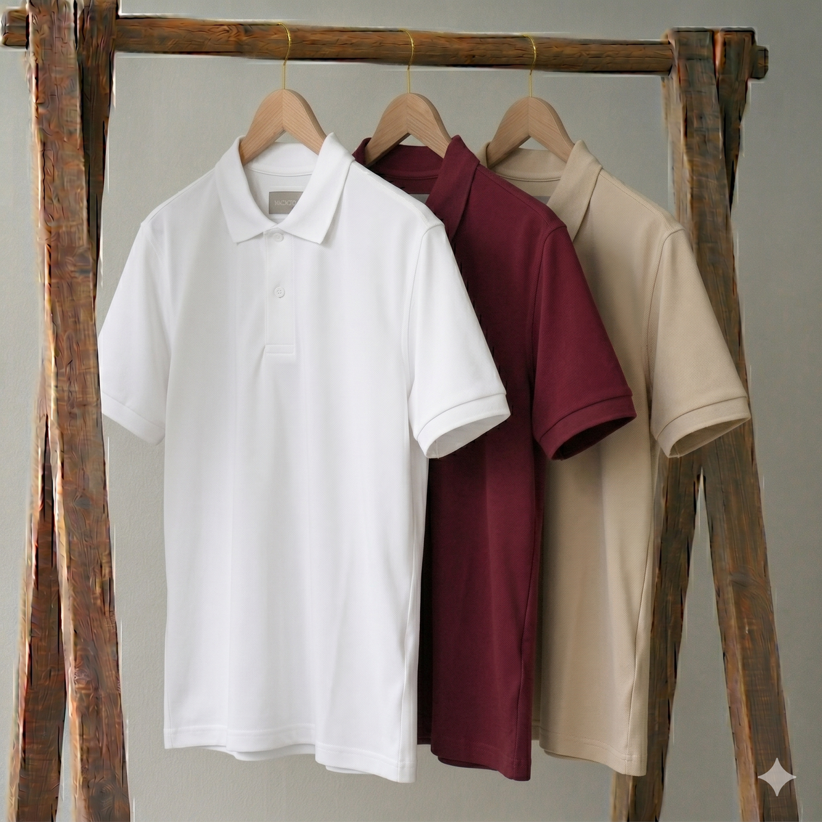 Matty Luxe Combo – 3 Premium Heavy T-Shirts (Beige, White & Wine)