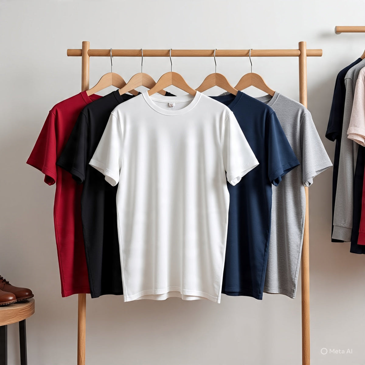 Combo of five 5 Heavy cotton black, red, blue, white, grey
