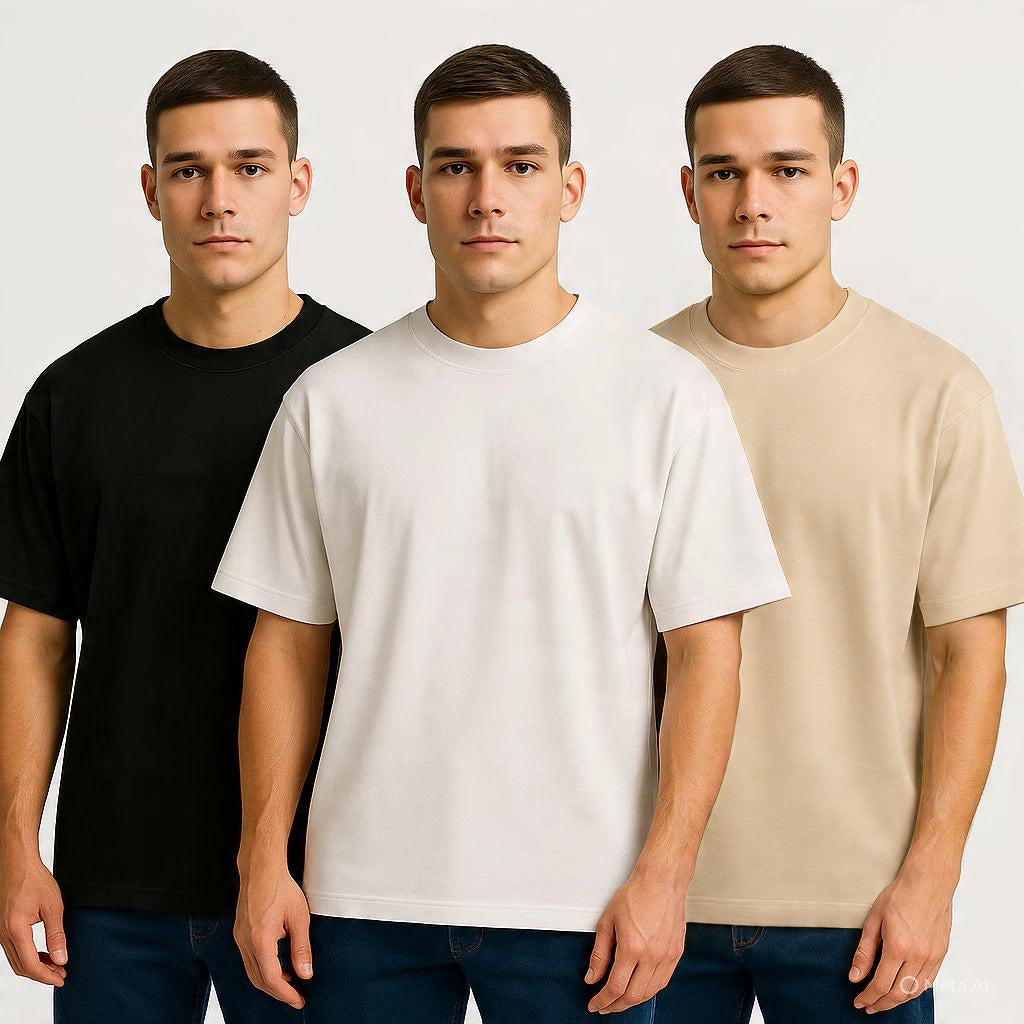 Premium Oversized T-Shirt Combo (Pack of 3)
