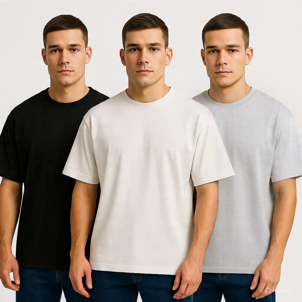 Premium Oversized T-Shirt Combo (Pack of 3)