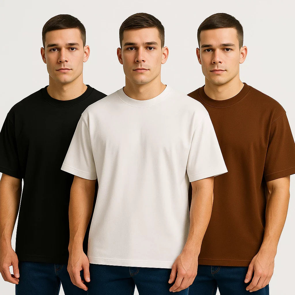 Premium Oversized T-Shirt Combo (Pack of 3)